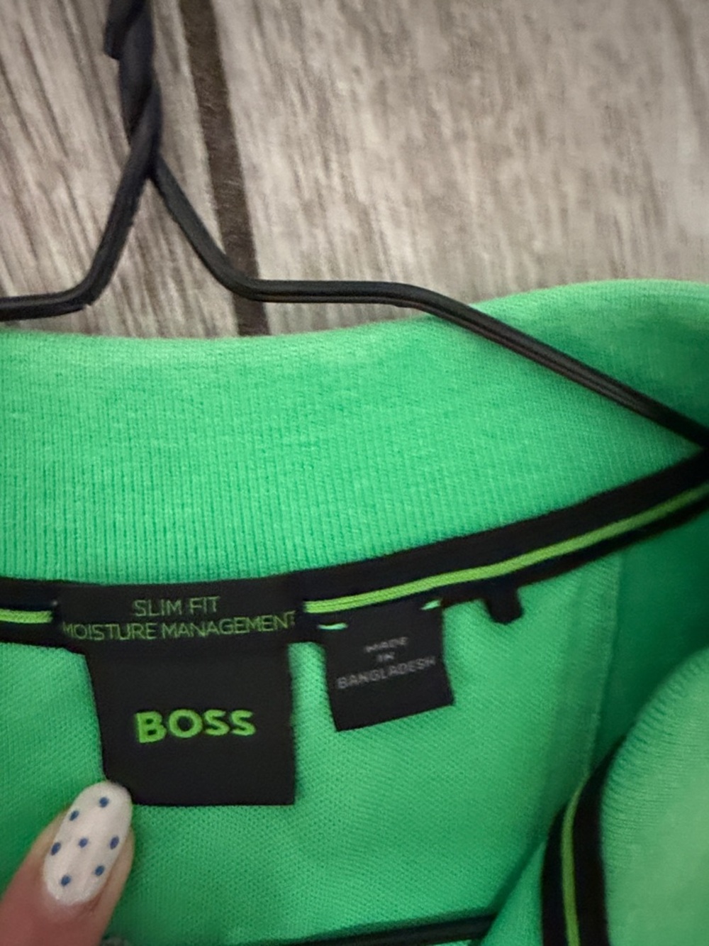 Boss Men's Bright Green Polo with Contrast Trim - Picture 2 of 2